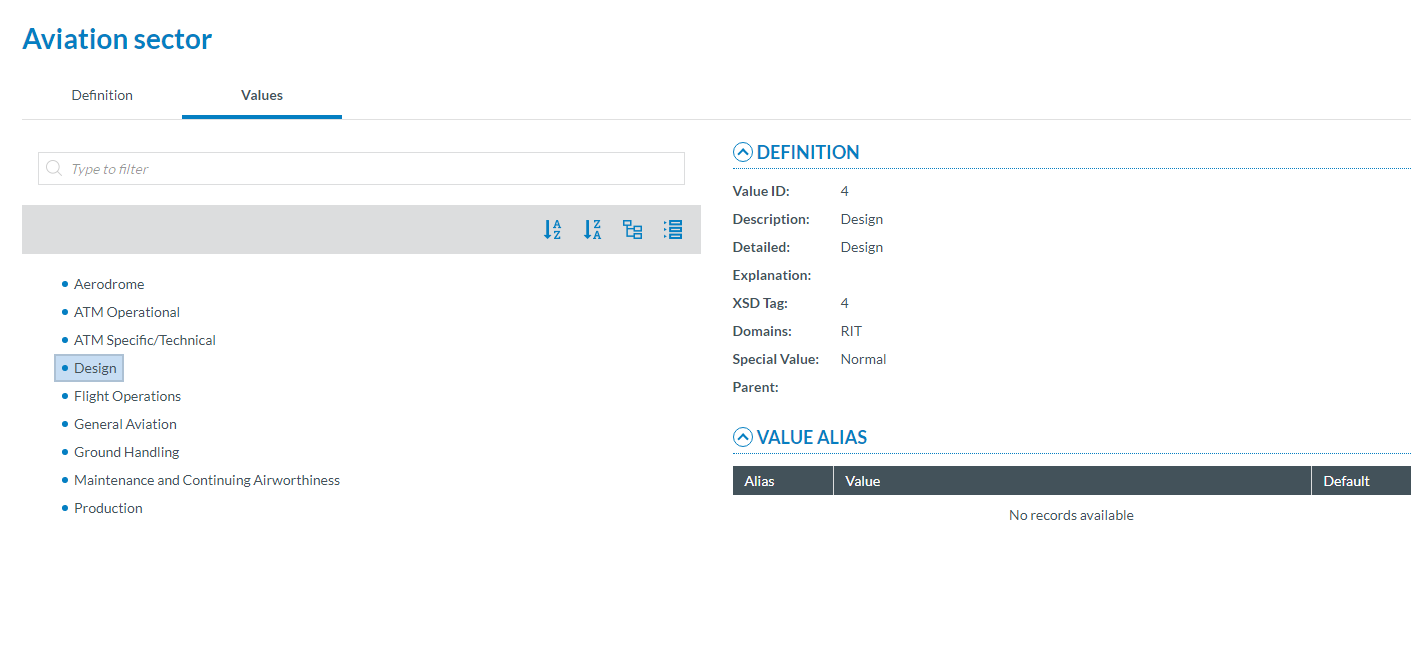 attributes values